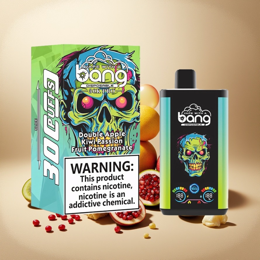 Bang 30K Pro 30000 Puffs Svensk Grossist Engångs Vape Dubbel Äpple & Kiwi Passionfrukt Granatäpple 36ml Dual-Flavor