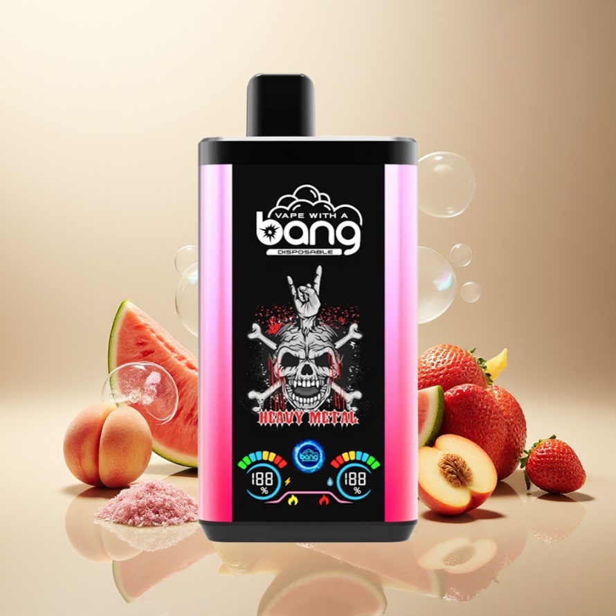 Bang 30K Pro 30000 Puffs Svensk Grossist Engångs Vape Persika Is & Jordgubb Vattenmelon 36ml 550mAh Dual-Smak