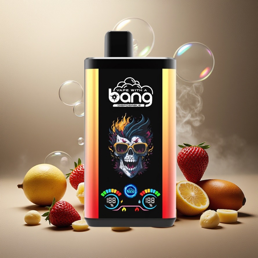 Bang 30K Pro 30000 Puffs Svensk Grossist Engångs Vape Svart Drake Is & Jordgubb Banan Dual-Smak System 36ml
