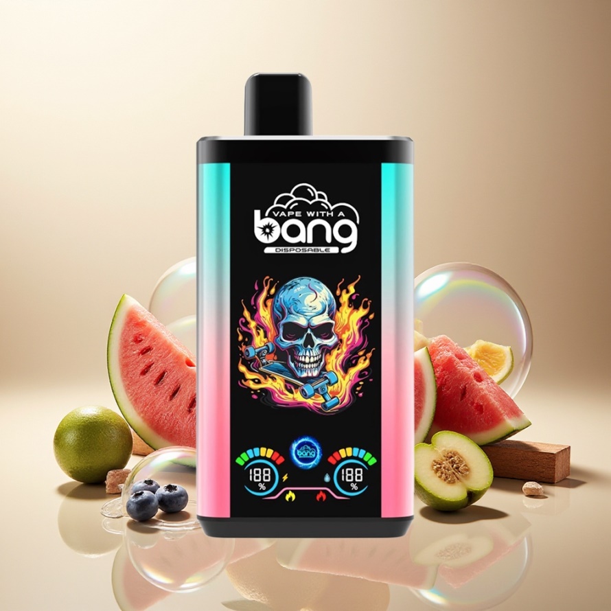 Bang 30K Pro 30000 Puffs Svensk Grossist Engångs Vape Vattenmelon & Blåbärsmynta 36ml Dual-Flavor
