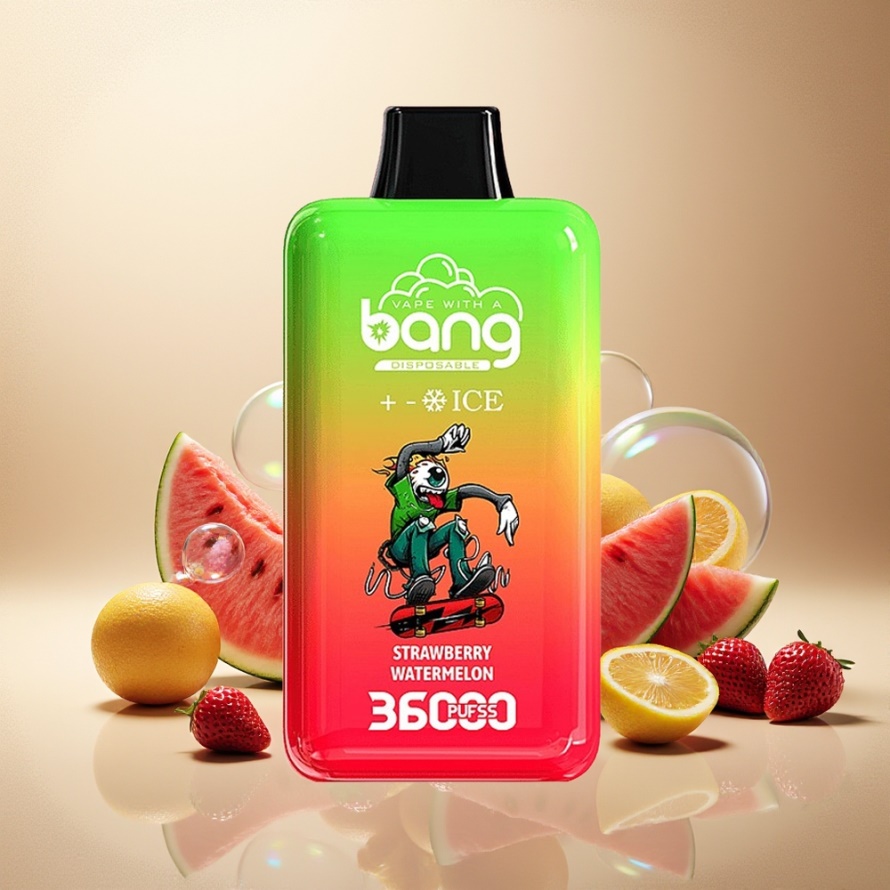 Bang 36000 Ice Level Disposable Device Jordgubb Vattenmelon 36ml 850mAh Svensk Grossist