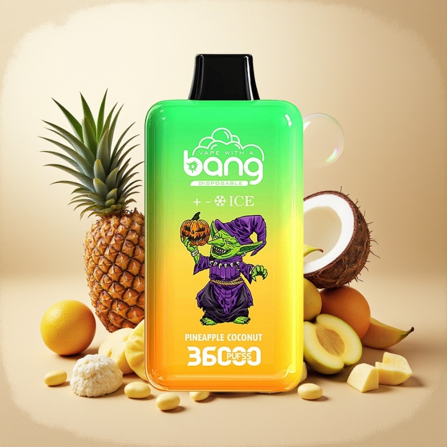 Bang 36000 Ice Level Engångsdevice Ananas Kokos (36ml, 850 mAh) - Svensk Grossist