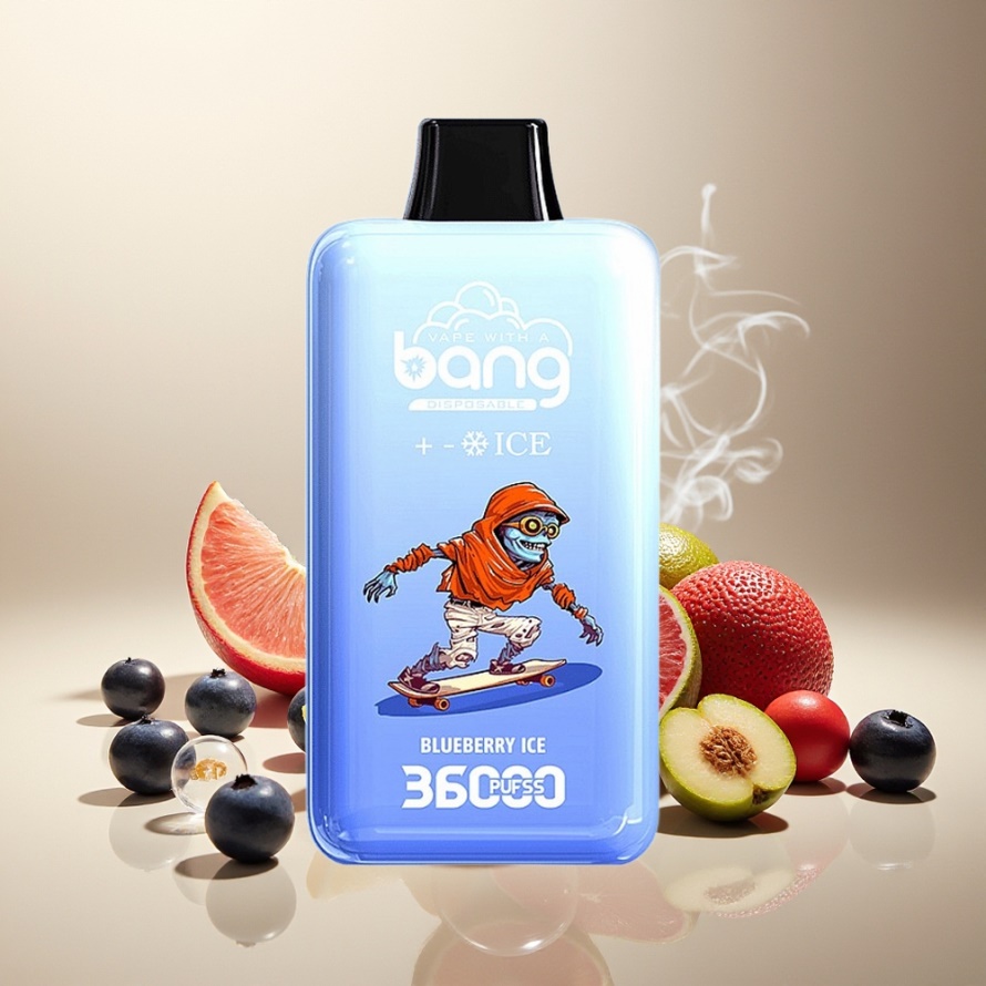 Bang 36000 Ice Level Engångsenhet Blåbärsfläkt 36ml 850mAh svensk grossist