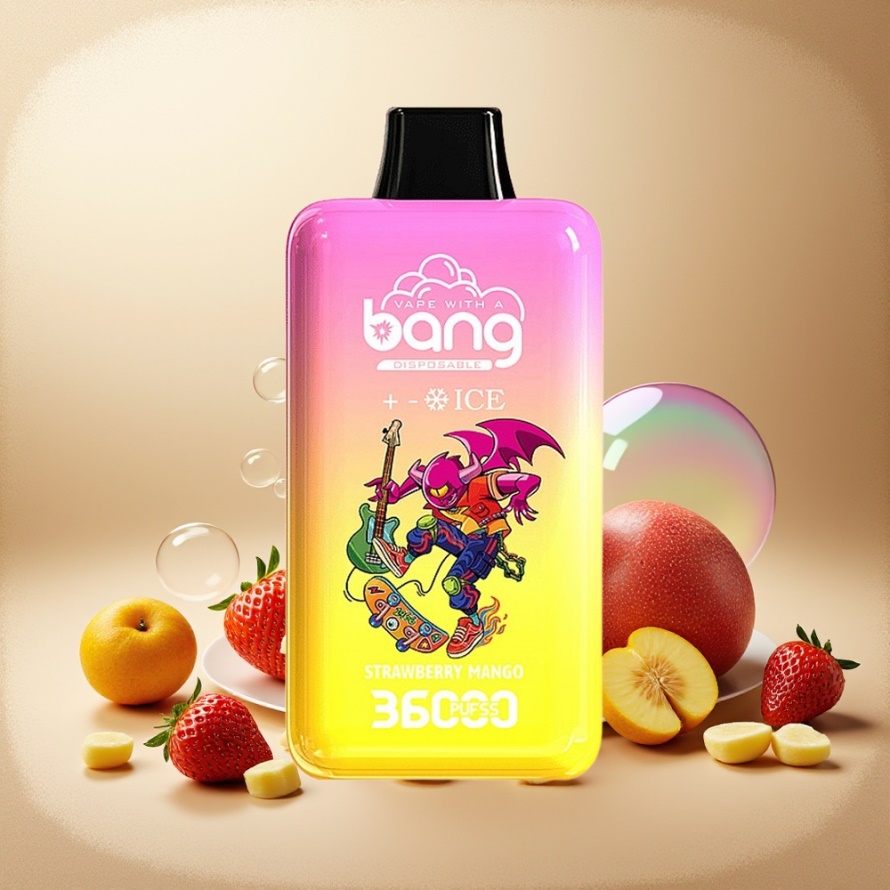 Bang 36000 Ice Level Engångsenhet Jordgubb Mango 36ml 850mAh Svensk Grossist