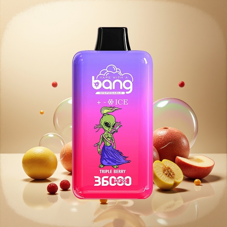 Bang 36000 Ice Level Engångsenhet Tre Bär – Svensk Grossist – 36ml / 850 mAh – Mesh 1.0 Ohm