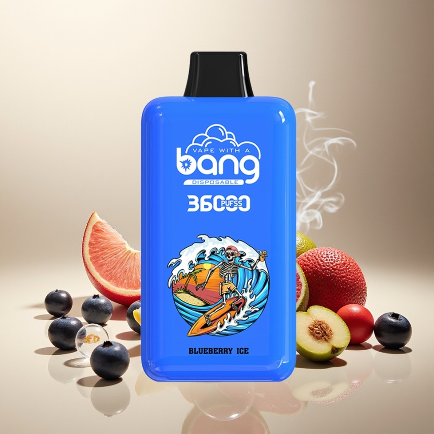 Bang 36000 Power Engångs Vape Blåbär Is med 36ml E-Liquid och 850mAh Battery - Svensk Grossist