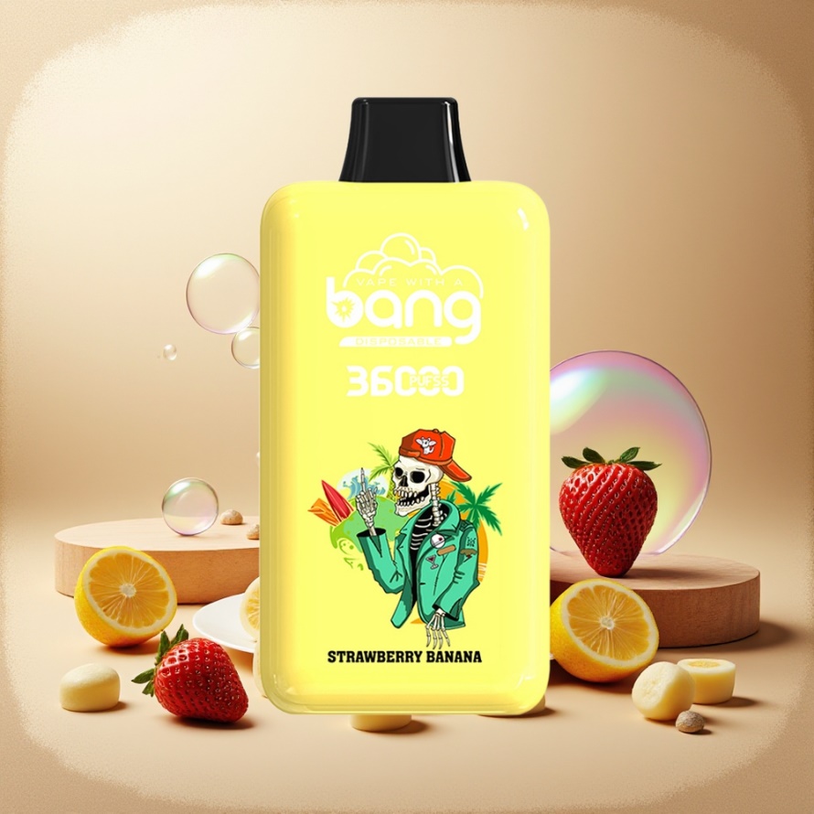 Bang 36000 Power Engångs Vape Jordgubb Banan 36ml 36000 puff svensk grossist