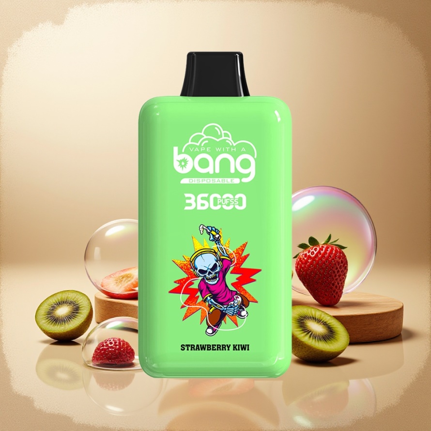 Bang 36000 Power Engångs Vape Jordgubb Kiwi 36ml 36000 puff svensk grossist