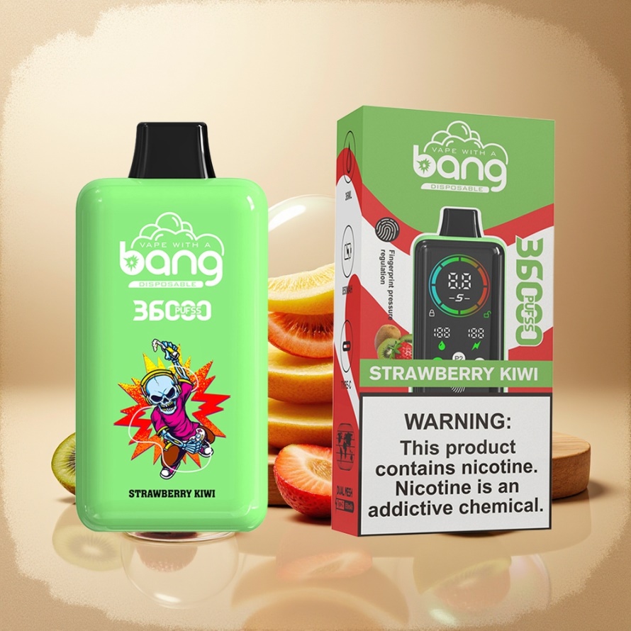 Bang 36000 Power Engångs Vape Jordgubb Kiwi 36ml 36000 puff svensk grossist