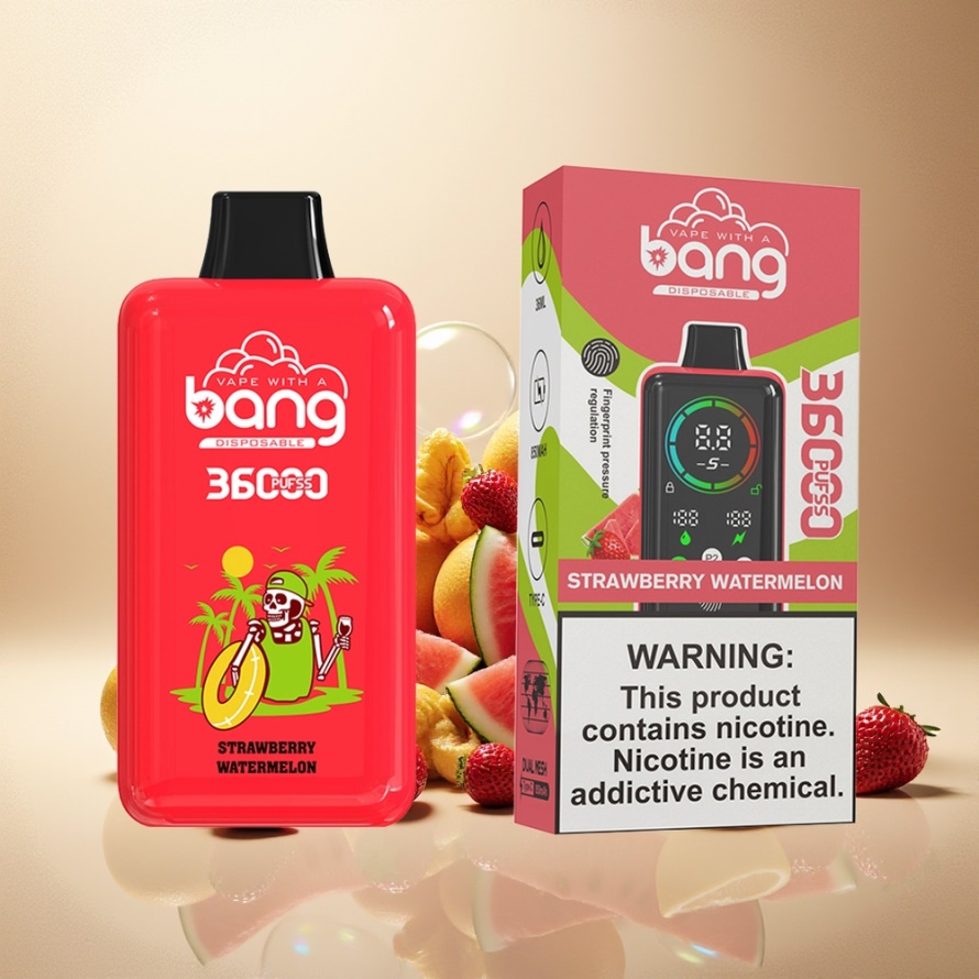 Bang 36000 Power Engångs Vape Jordgubb Vattenmelon 36ml 36000 puff svensk grossist