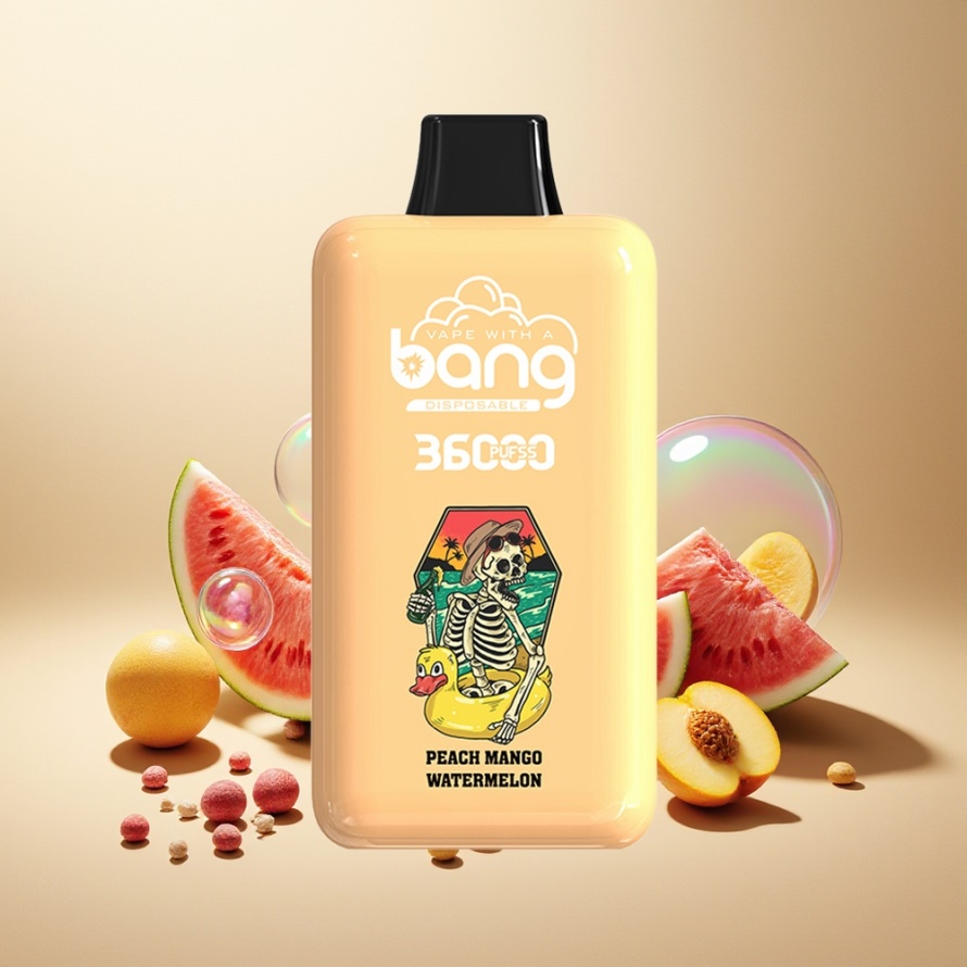 Bang 36000 Power Engångs Vape Persika Mango Vattenmelon Svensk Grossist 850mAh 36ml