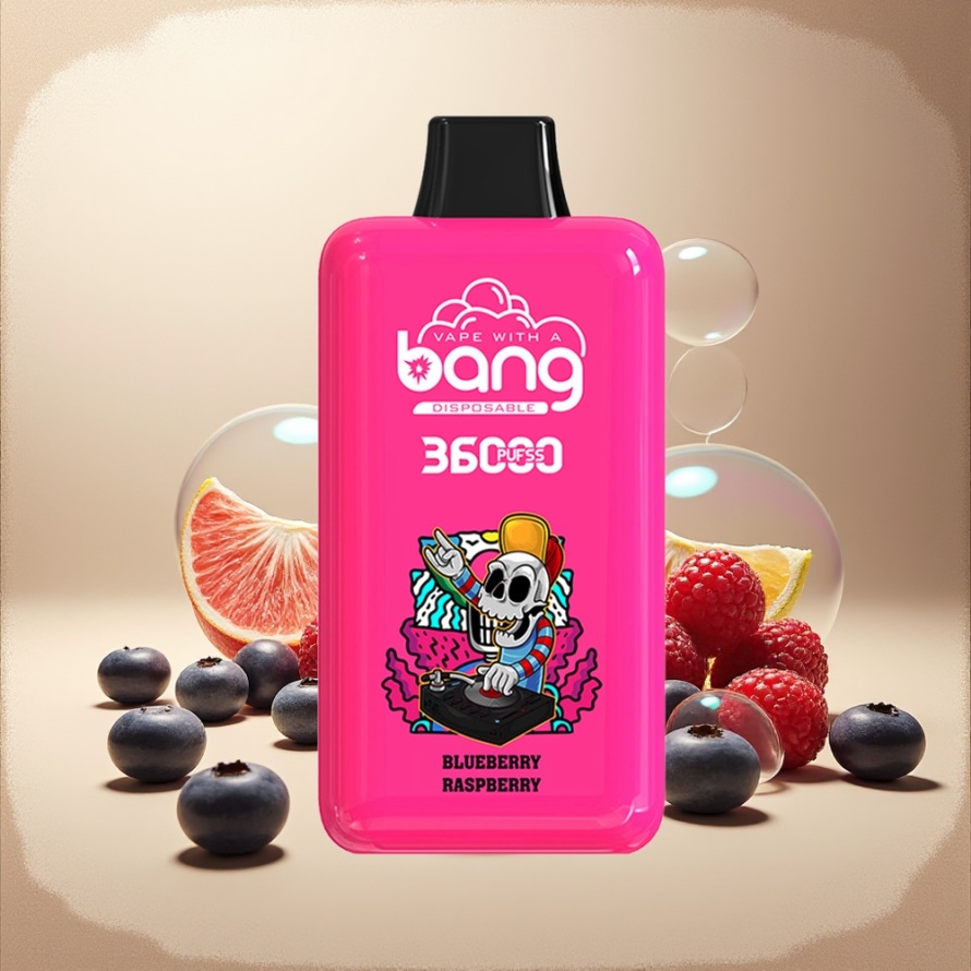 Bang 36000 Power Engångsvape Blåbär Hallon 36ml 36000 puff svensk grossist