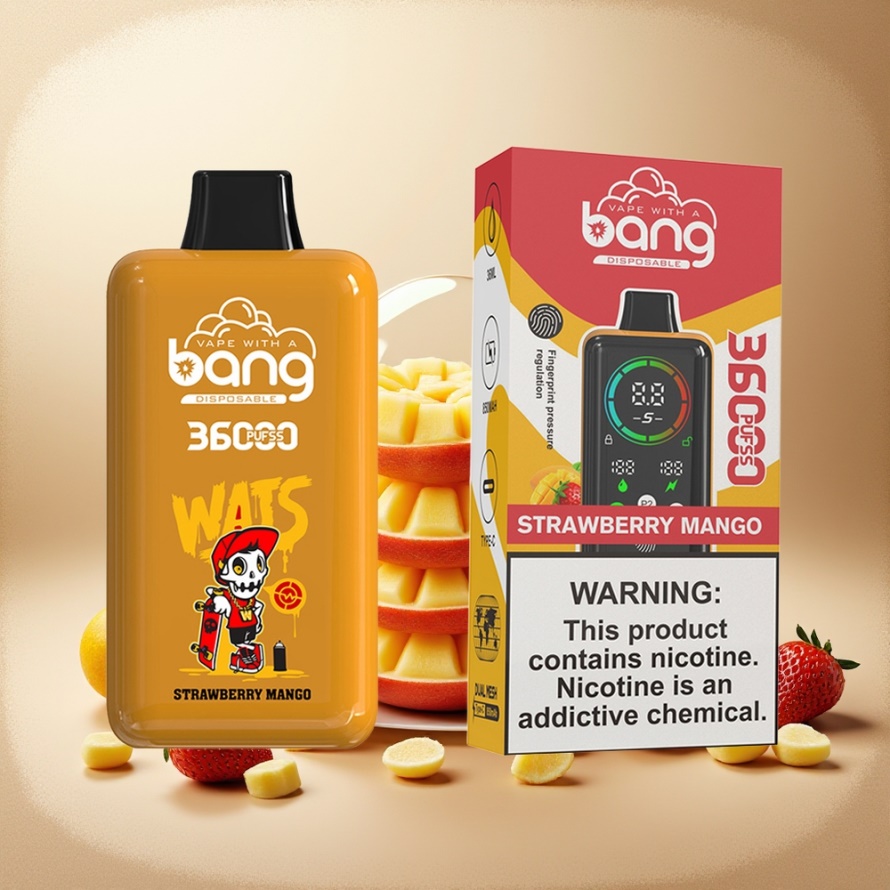 Bang 36000 Power Engångsvape Jordgubb Mango Svensk Grossist 850mAh 36ml 36000 puff
