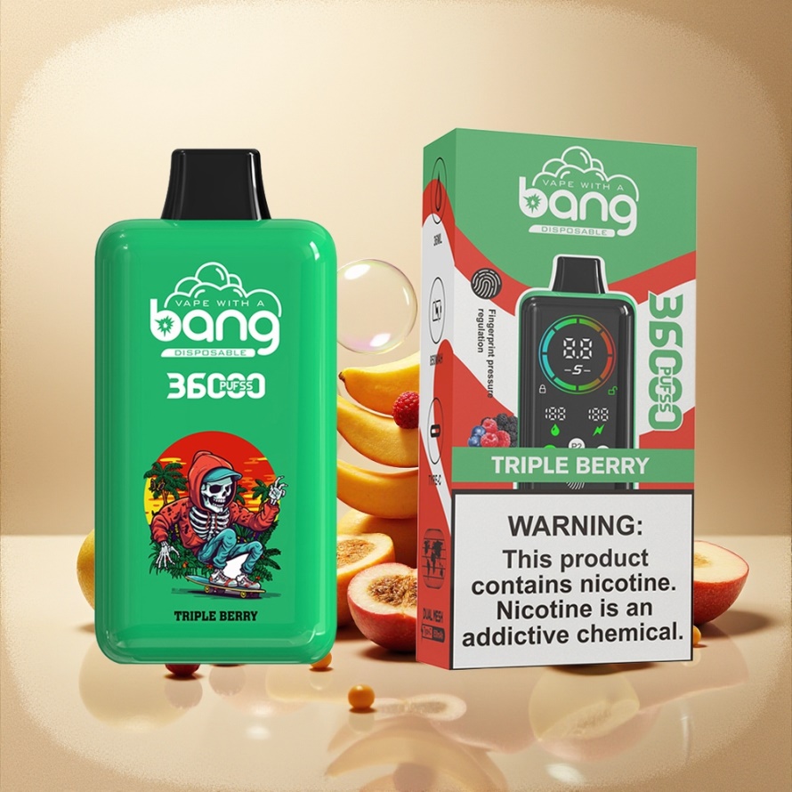 Bang 36000 Power Engångsvape Trebär (36ml, 36000 puff, 850mAh, svensk grossist)