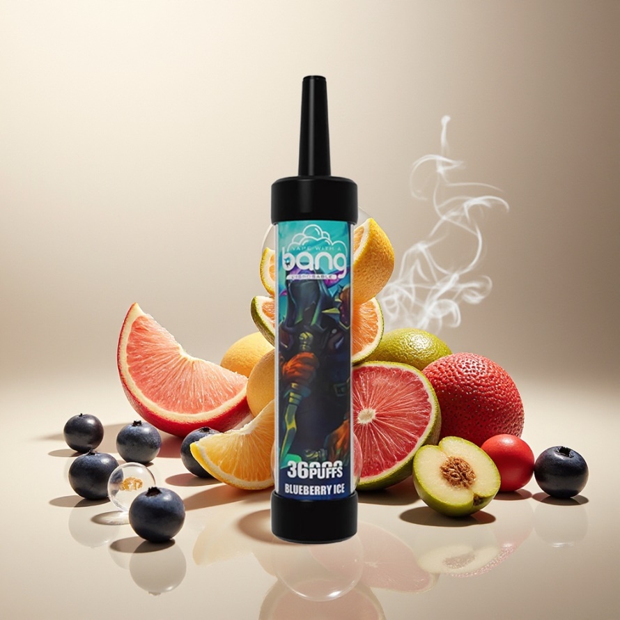 Bang 36000 Puffs Engångs Vape Blåbär Is 650mAh 40ml Mesh 0.60 ohm svensk grossist