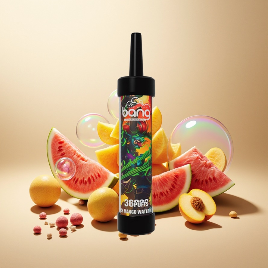Bang 36000 Puffs Engångs Vape Persika Mango Vattenmelon 650mAh 40ml svensk grossist