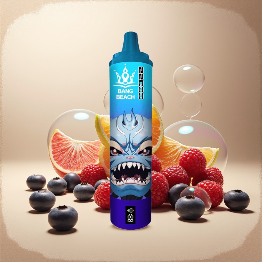 Bang Beach 22000 Puffs Svensk Grossist Engångs Vape Blåbär Hallon 36ml 650mAh 0%/2%/3%/5% Nikotin
