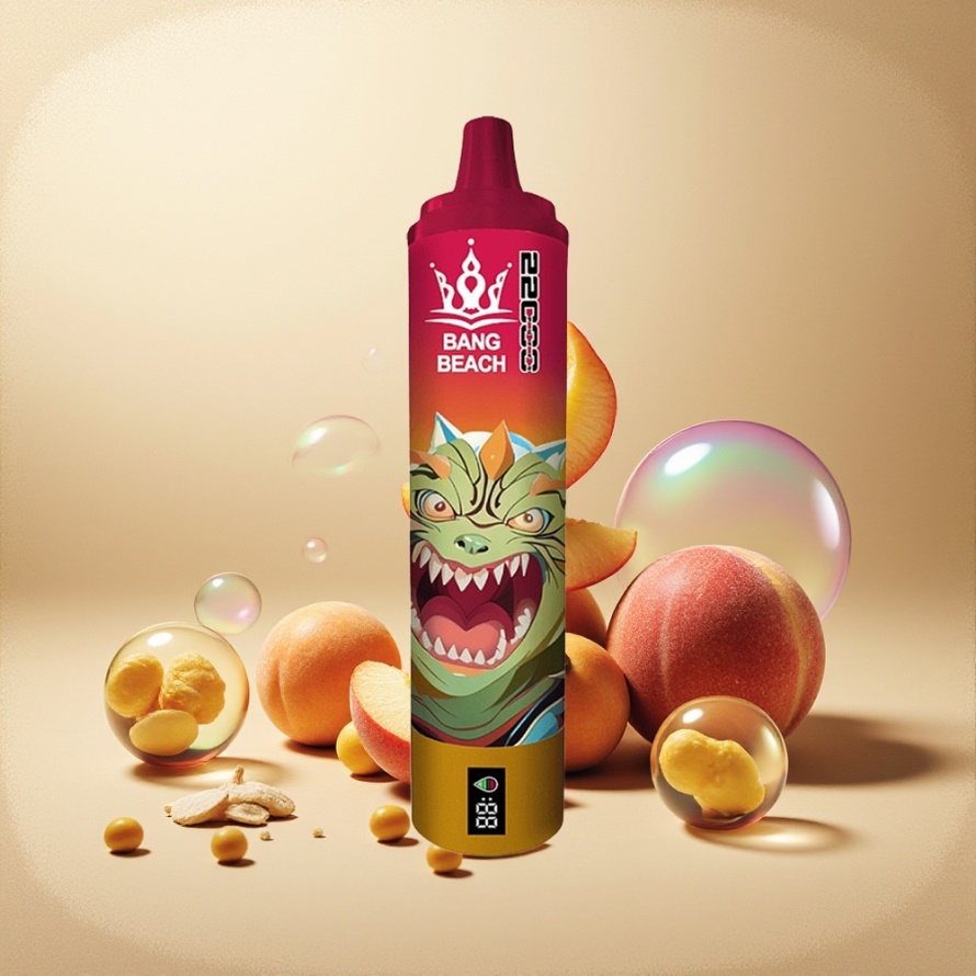 Bang Beach 22000 Puffs Svensk Grossist Engångs Vape Persika IS 36ml 650mAh 0%-5% Nikotin