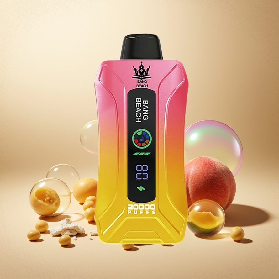 Bang Beach Smart Screen 20000 Puffs Engångsvape Persika Mango Svensk Grossist 35ml 650mAh