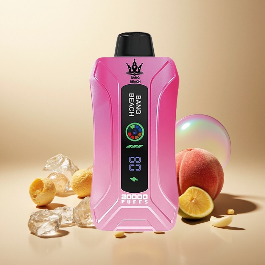 Bang Beach Smart Screen 20000 Puffs Svensk Grossist Engångs Vape Persika Is