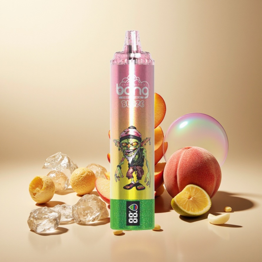Bang Blaze Tornado 20000 Puffs Engångs Vape Persika Is med Type-C & Justerbar Luftflöde 0%/2%/3%/5% Nikotin – Svensk Grossist