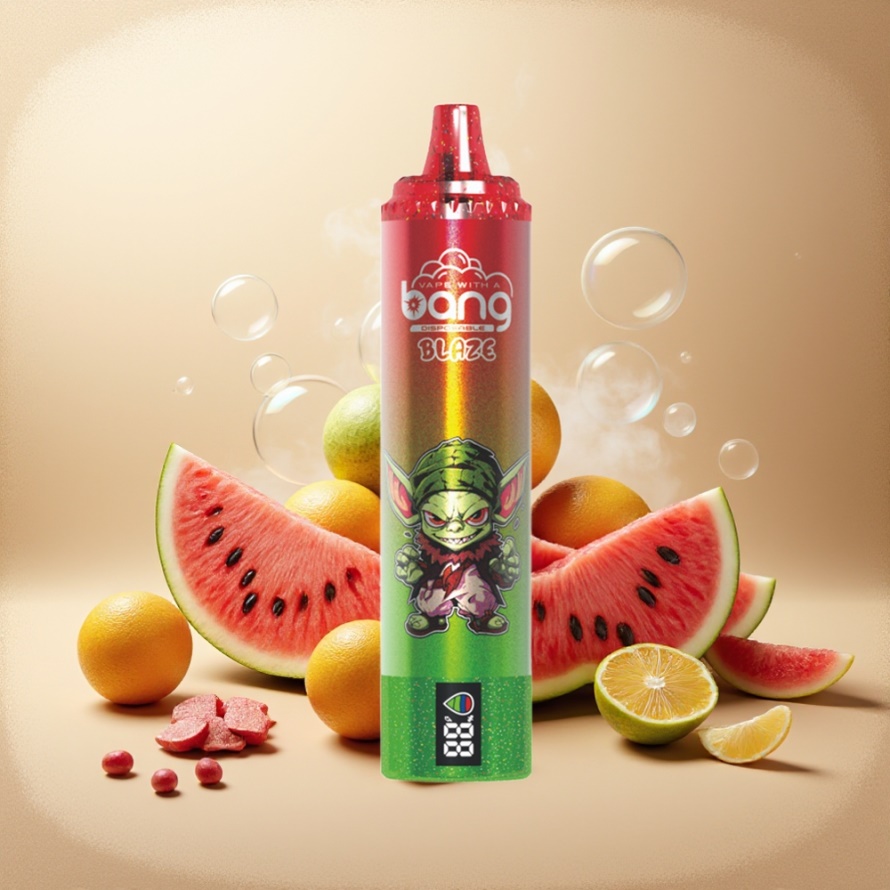 Bang Blaze Tornado 20000 Puffs Engångs Vape Vattenmelon Svensk Grossist Typ-C Laddning Justerbar Luftflöde 0%,2%,3%,5% Nikotin