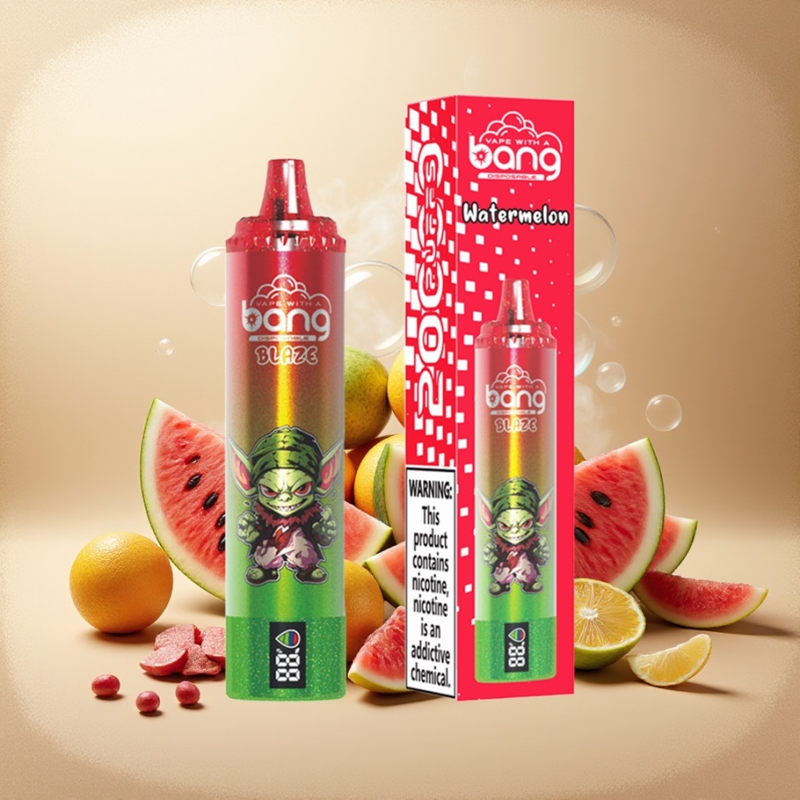 Bang Blaze Tornado 20000 Puffs Engångs Vape Vattenmelon Svensk Grossist Typ-C Laddning Justerbar Luftflöde 0%,2%,3%,5% Nikotin