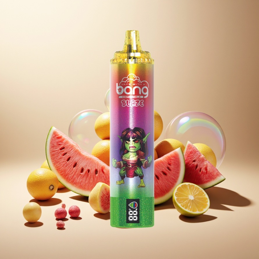 Bang Blaze Tornado 20000 Puffs Engångs Vape Vattenmelon Tuggummi med Type-C laddning & Justerbar Luftflöde 0%,2%,3%,5% Nikotin svensk grossist