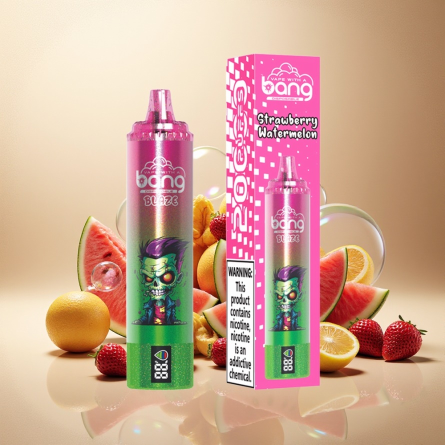 Bang Blaze Tornado 20000 Puffs Engångsvape Jordgubb Vattenmelon svensk grossist Typ-C Luftflöde 0% 2% 3% 5% Nikotin
