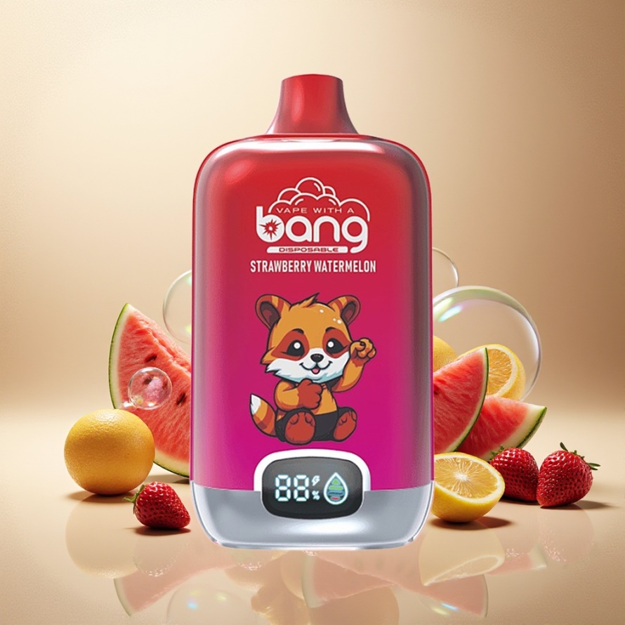 Bang Digital Box 15000 Puffs Engångs Vape Jordgubb Vattenmelon 15ml Type-C Svensk Grossist