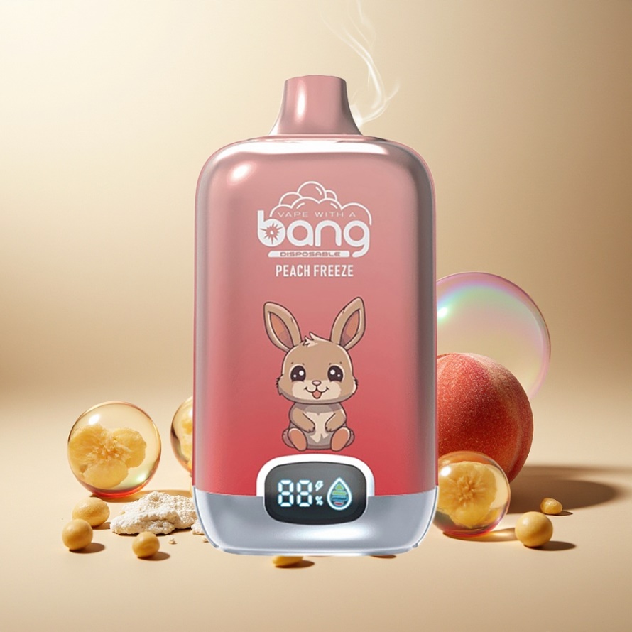 Bang Digital Box 15000 Puffs Engångs Vape Persika Frysvensk grossist 15ml Type-C 550mAh Digital Display