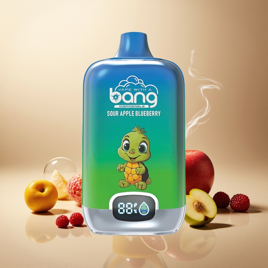Bang Digital Box 15000 Puffs Engångs Vape Suräpple Hallon med 15ml E-vätska & Smart Digital Display – Svensk Grossist