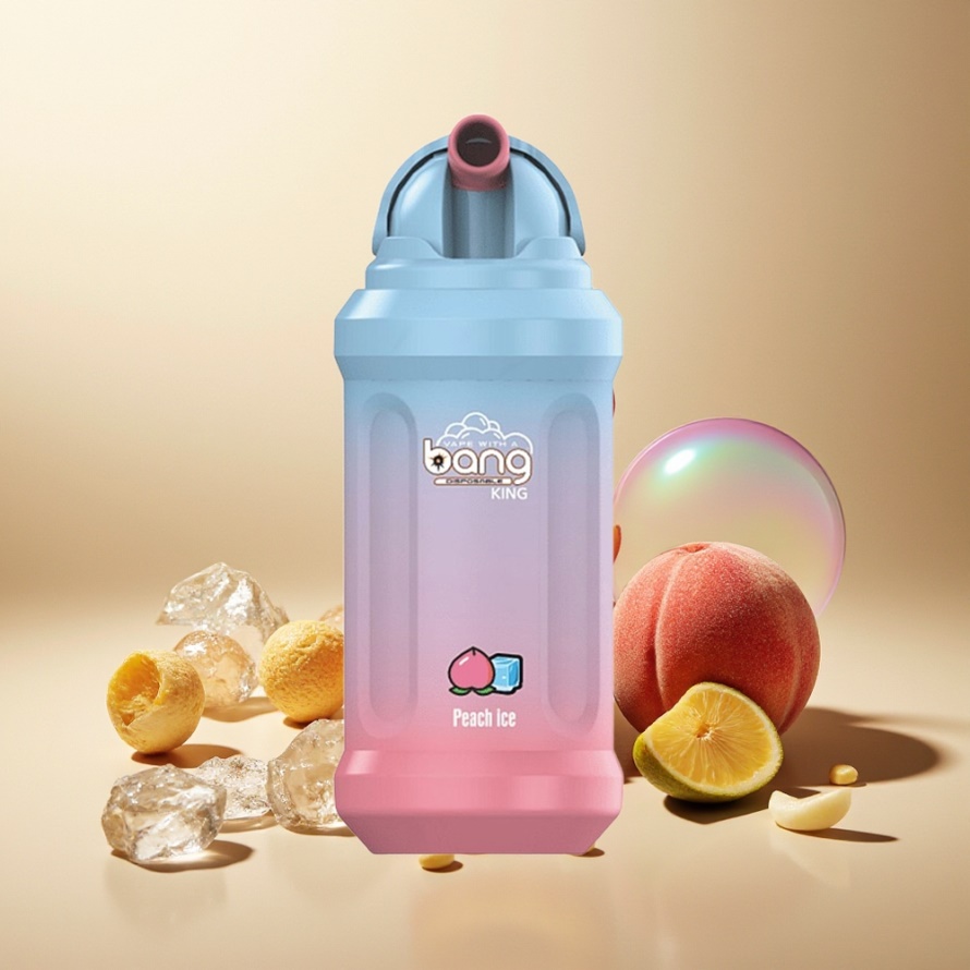 Bang King 12000 Puffs Engångs Vape Persika Is – Svensk Grossist – 23ml, 650mAh, 1.2 Ohm Mesh Coil