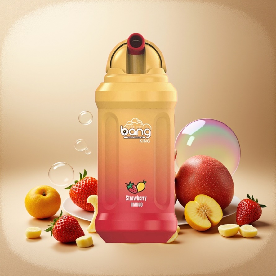 Bang King 12000 Puffs Svensk Grossist Engångs Vape Jordgubb Mango 23ml 650mAh Mesh Coil