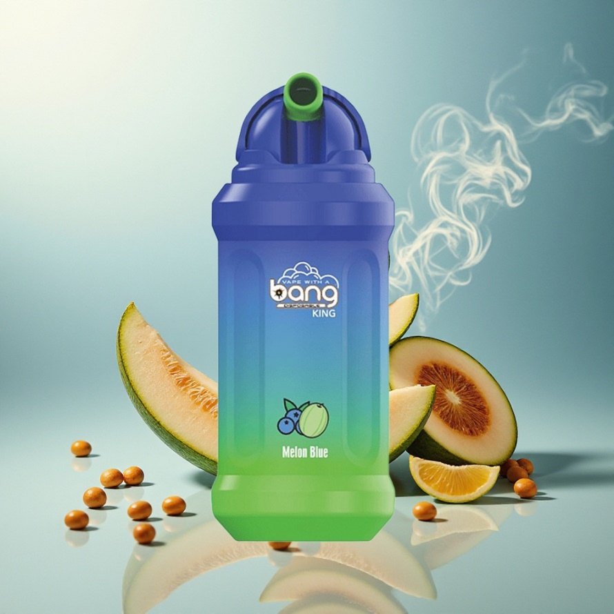 Bang King 12000 Puffs Svensk Grossist Engångs Vape Melonblå 23ml 650mAh Mesh 1.2 Ohm