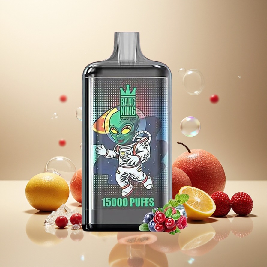 Bang King 15000 Puffs Engångs Vape Trebär Is - Svensk Grossist - 21ml, 550mAh