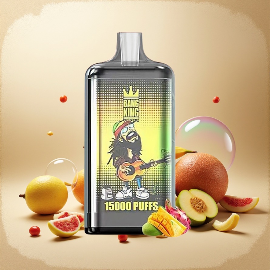 Bang King 15000 Puffs Engångs Vape Tropisk Frukt – Svensk Grossist – 21ml, 550 mAh, Färgglad Design