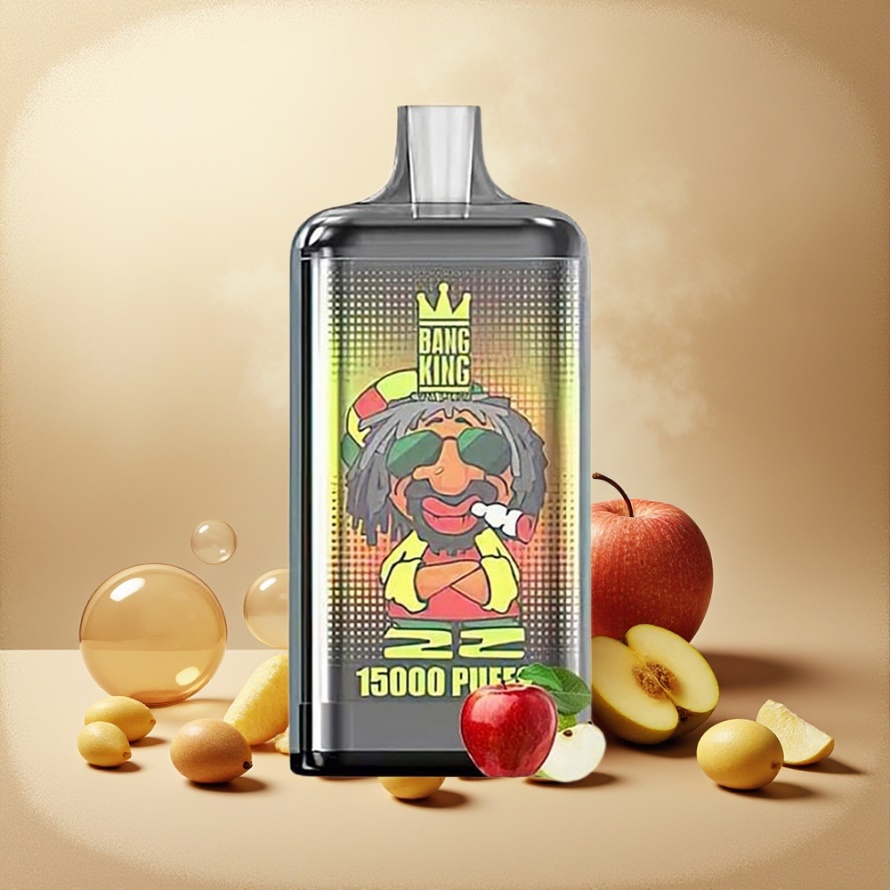 Bang King 15000 Puffs Engångsvape Dubbel Äpple 21ml 550mAh Svensk Grossist