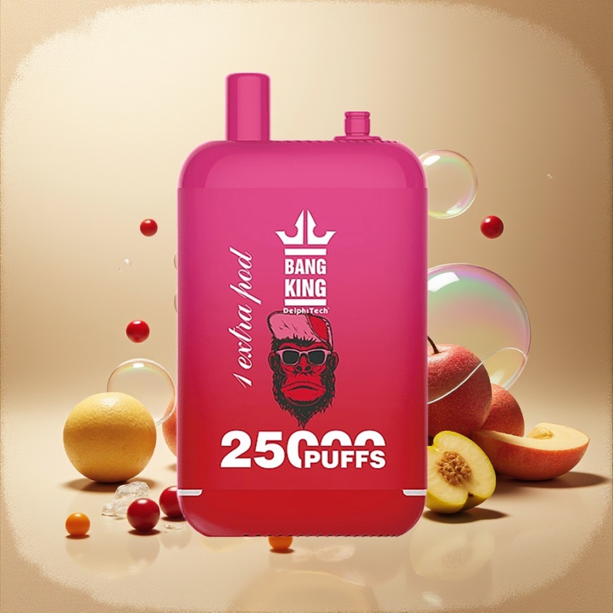 Bang King 25000 Puffs Svensk Grossist Engångs Vape Körsbärsbomb Dual Pod 46ml