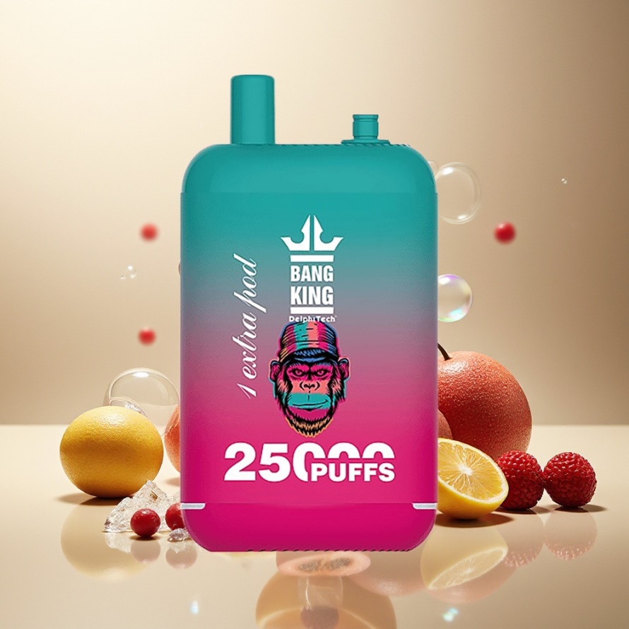 Bang King 25000 Puffs Svensk Grossist Engångs Vape Trippelbär Is med 46ml & 650 mAh