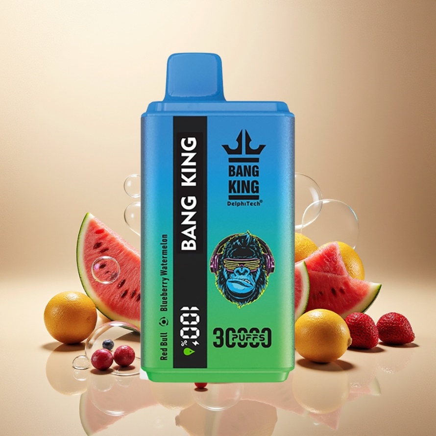 Bang King 30000 Puffs Engångs Vape Röd Tjur Blåbär Vattenmelon 36ml 550mAh Svensk Grossist
