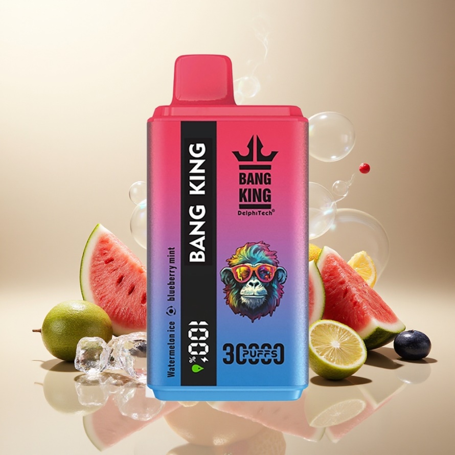 Bang King 30000 Puffs Engångs Vape Vattenmelon Is Blåbär Mynta 36ml 550mAh Svensk Grossist