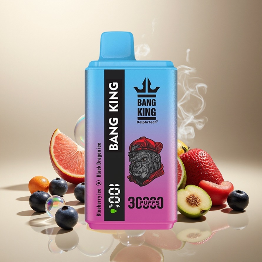 Bang King 30000 Puffs Svensk Grossist Engångs Vape Blåbär Is Svart Drake Is 36ml 550mAh Typ-C