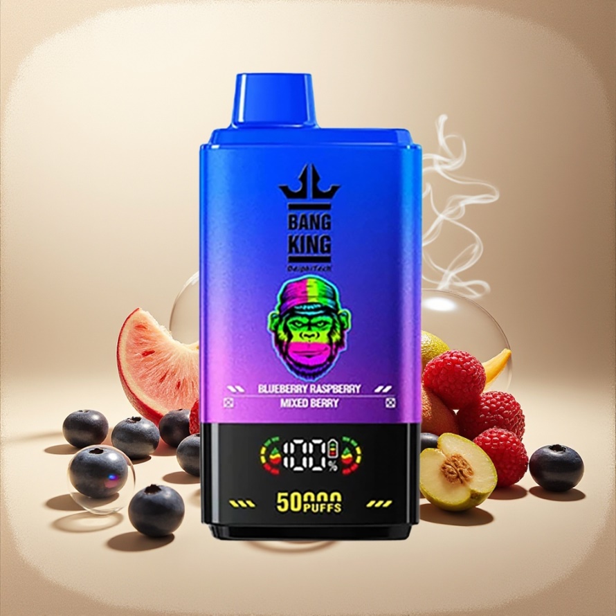Bang King 50000 Engångs Vape Blåbär Hallon Blandade Bär Svensk Grossist 50ml 850mAh Type-C