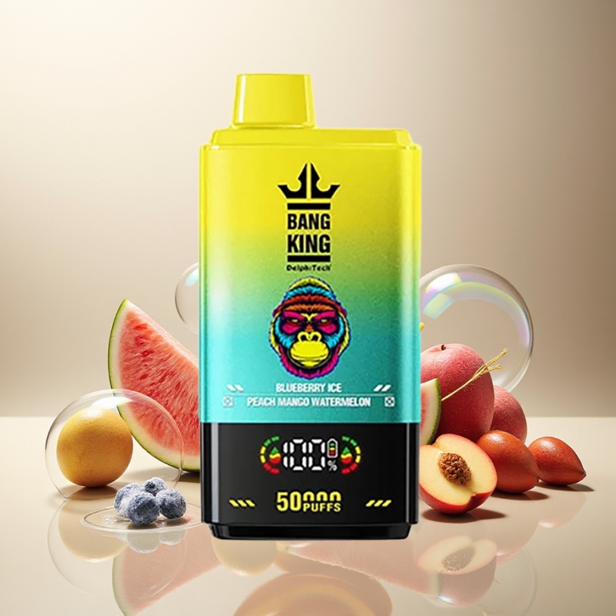 Bang King 50000 Engångs Vape Blåbär Is Peachy Mango Vattenmelon 50ml 850mAh Svensk Grossist