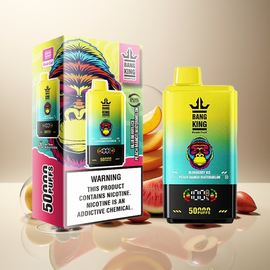 Bang King 50000 Engångs Vape Blåbär Is Peachy Mango Vattenmelon 50ml 850mAh Svensk Grossist