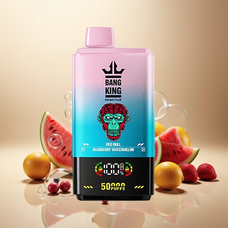 Bang King 50000 Engångs Vape Röd Tjur Blåbär Vattenmelon 50ml 850mAh Svensk Grossist
