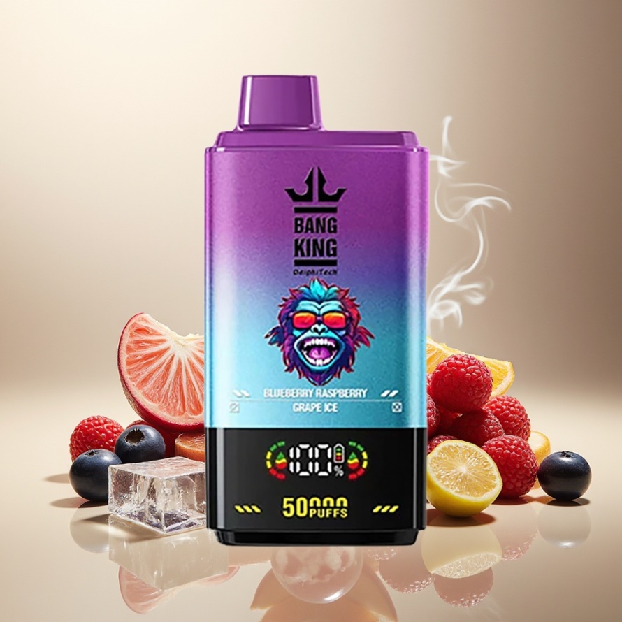 Bang King 50000 Engångsvape Blåbär Hallon Druva Is 50ml 850mAh Svensk Grossist