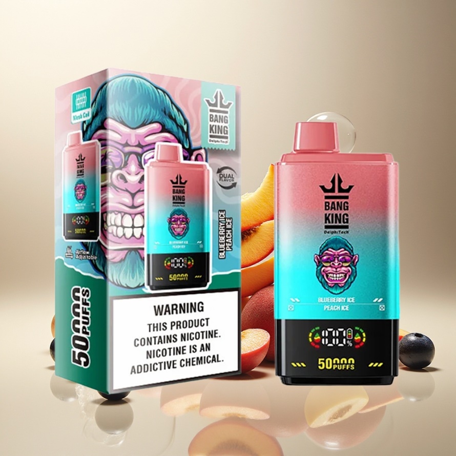 Bang King 50000 Engångsvape Blåbär Is Persik Is 50ml 850mAh svensk grossist
