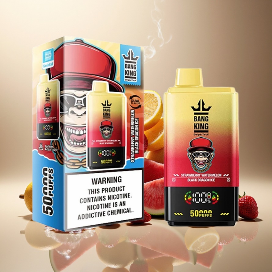 Bang King 50000 Engångsvape Jordgubb Vattenmelon Svart Drake Is 50ml 850mAh Svensk Grossist